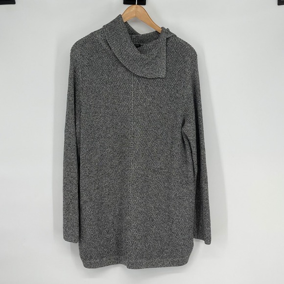 Talbots Sweaters - Talbots Gray‎ Marled Cowl Neck Long Sleeve Tunic Sweater XL Casual Cozy Classic